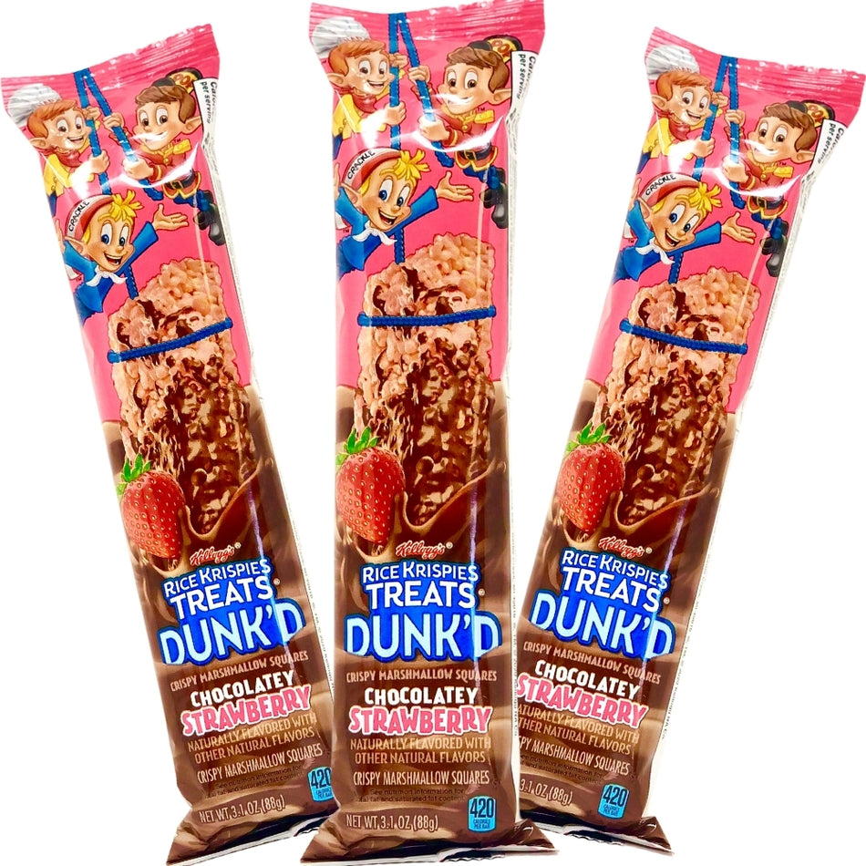 Rice Krispies Treats Dunk'd Chocolatey Strawberry 3.1 oz - 12 Pack