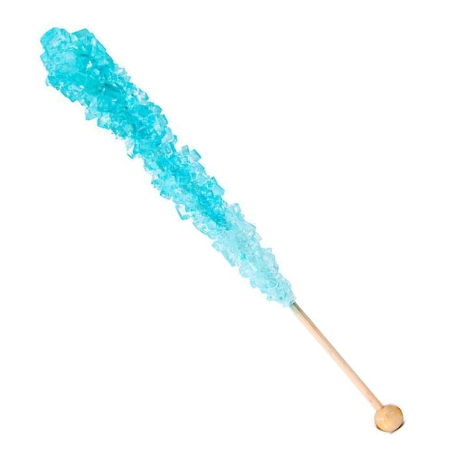 Rock Candy Sticks Light Blue Cotton Candy 36 Pieces - 1 Tub - Halal Candy