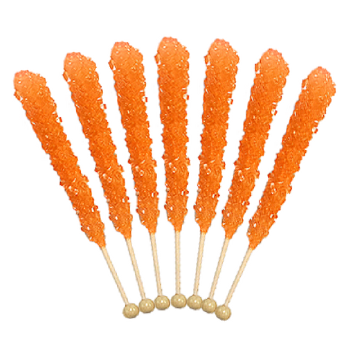 Rock Candy On A Stick-Orange Old Fashioned Candy