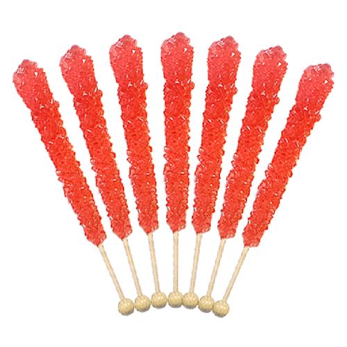 Rock Candy On A Stick-Red Strawberry Old Fashioned Candy
