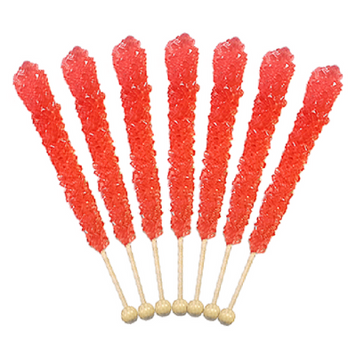 Rock Candy On A Stick-Red Strawberry Old Fashioned Candy
