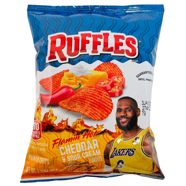Ruffles Flamin' Hot Cheddar Sour Cream 1.5oz - 64 Pack