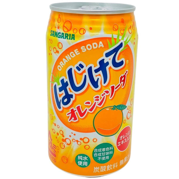 Sangaria Hajikete Orange Soda 350mL (Japan) - 24 Pack