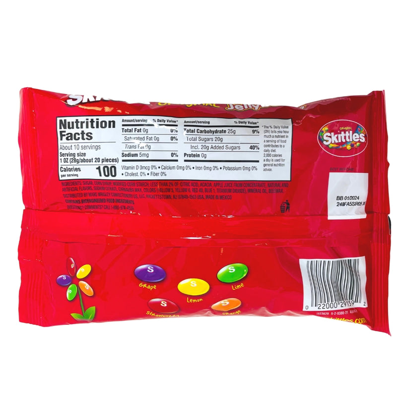 Skittles Easter Jelly Beans 10oz - 12 Pack ingredients nutrition facts