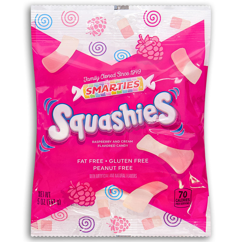 Smarties Squashies Raspberry and Cream Flavour 5oz - 10 Pack