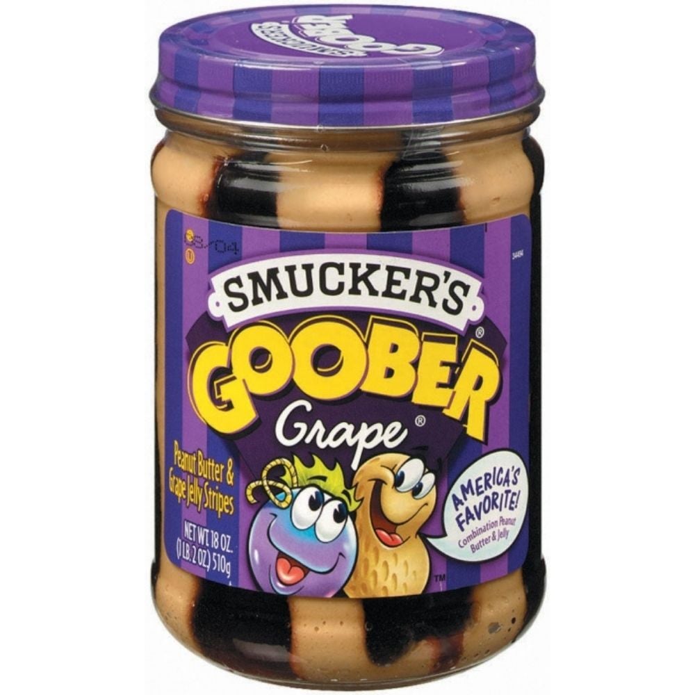 Smucker's Goober Grape Peanut Butter & Jelly Stripes 18 oz - 12 Pack American Snacks