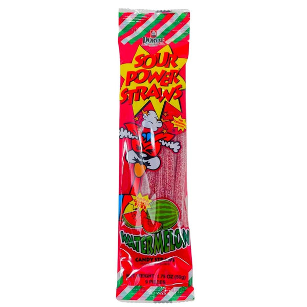Sour Power Straws Watermelon 1.75oz - 24 Pack