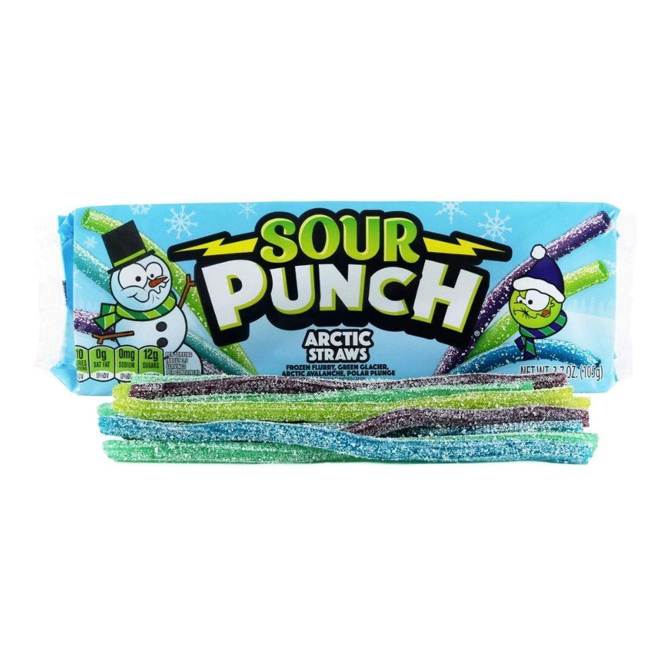 Sour Punch Straws Arctic 3.2oz - 12 Pack