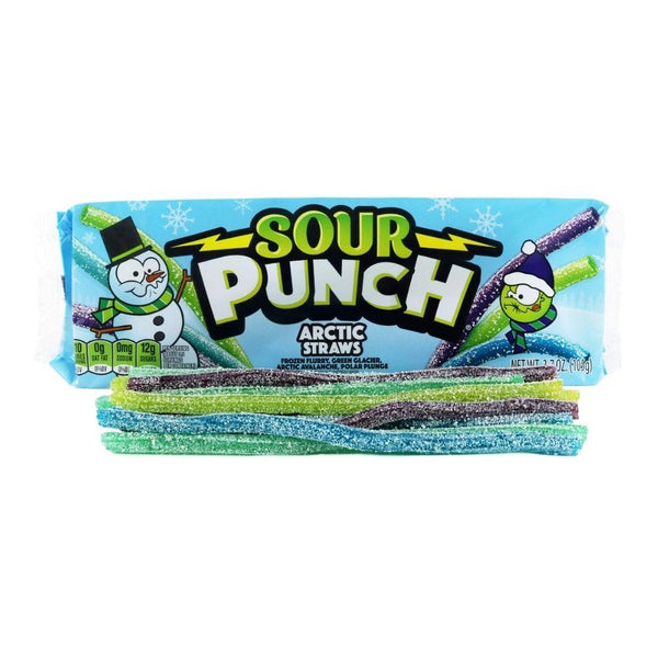 Sour Punch Straws Arctic 3.2oz - 12 Pack