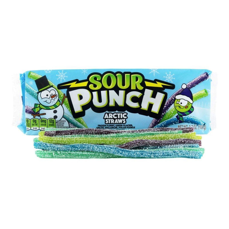 Sour Punch Straws Arctic 3.2oz - 12 Pack