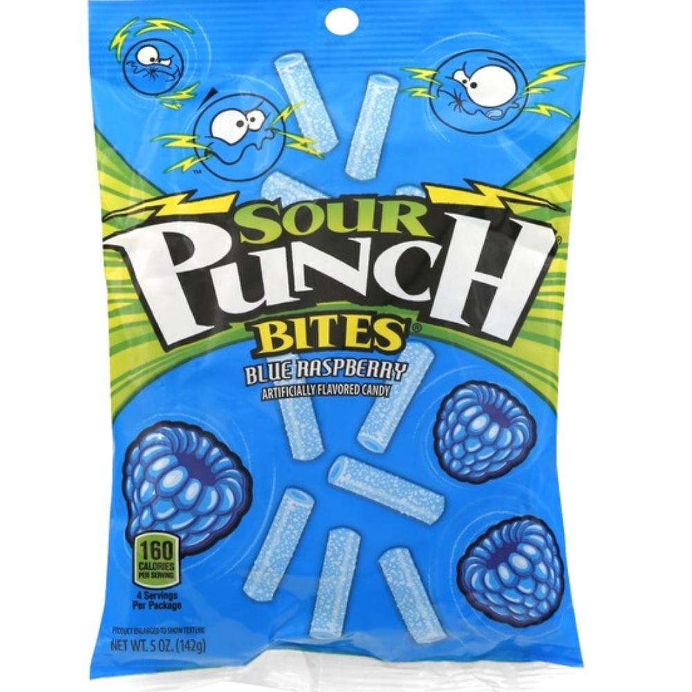 Sour Punch Bites Blue Raspberry 5oz  12 Pack