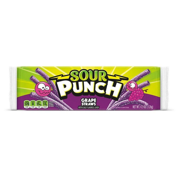 Sour Punch Grape Licorice Straws 2oz - 24CT iWholesaleCandy.ca Toronto