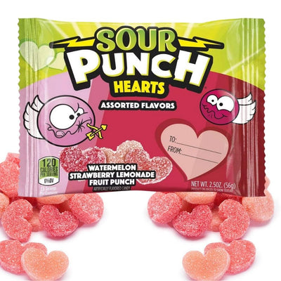 Valentine Sour Punch Hearts 71g - 18 Pack