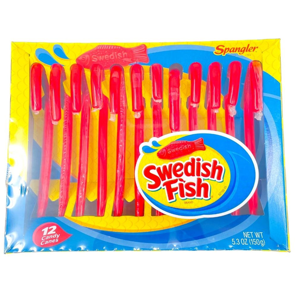 Swedish Fish Candy Canes 12 Pieces - 12 Pack