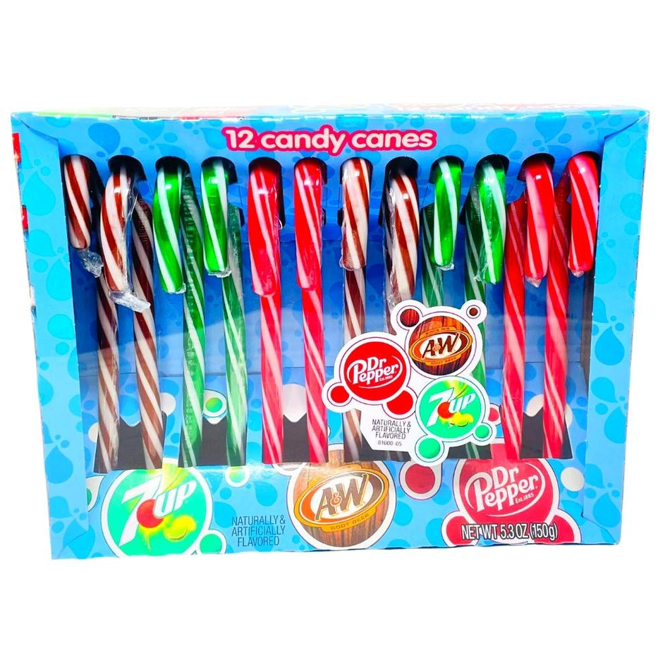 Soda Pop Candy Canes 12 Pieces - 12 Pack