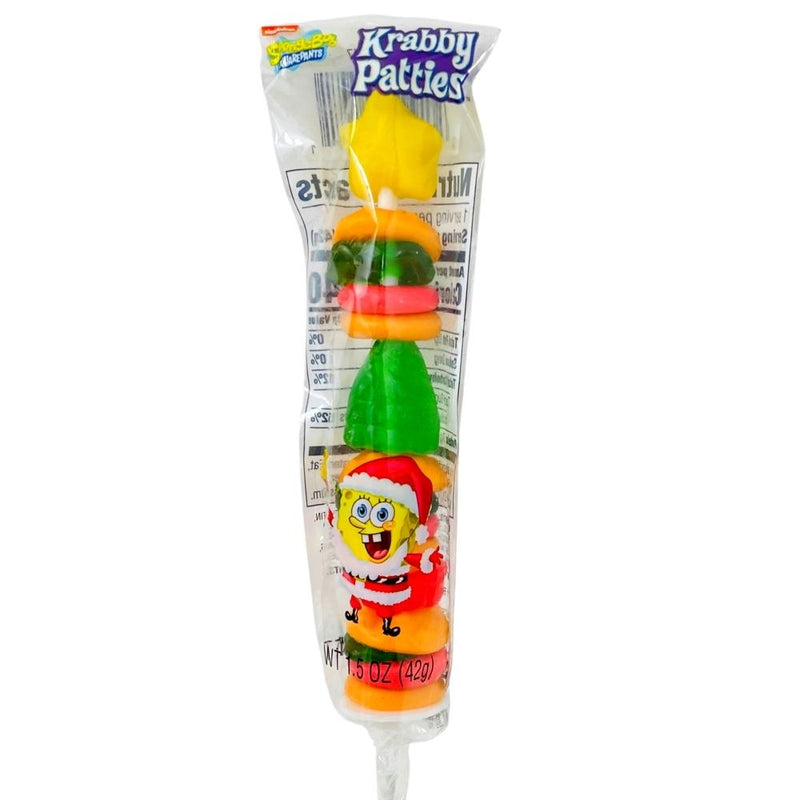 SpongeBob Christmas Gummy Krabby Patties Kabob  1.5 oz. - 12 Pack