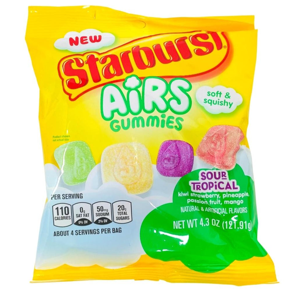 Starburst Gummies Airs Sour Tropical 4.3oz - 12 Pack