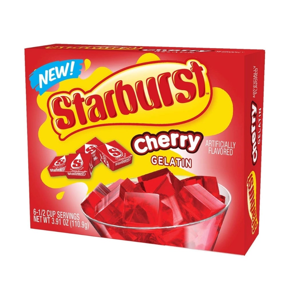 Starburst Gelatin Cherry 3.91oz - 12 Pack Tastes like Cherry Starburst Candy!