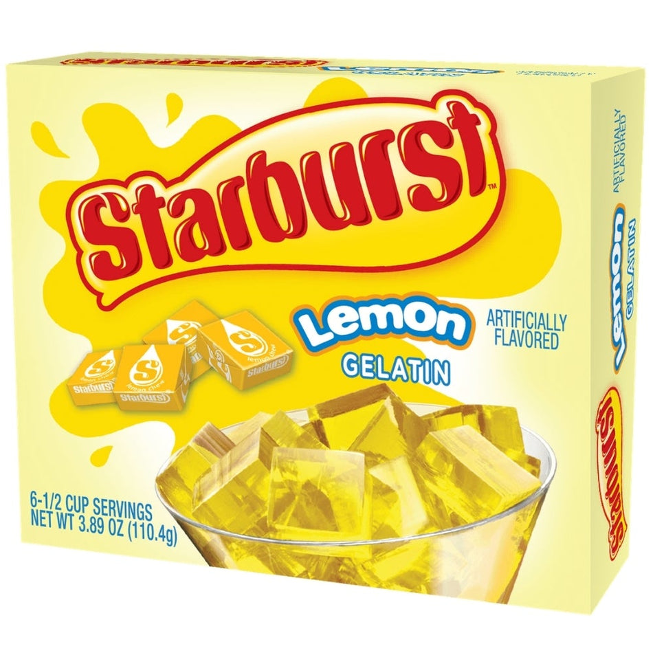 Starburst Gelatin Lemon 3.89oz - 12 Pack Tastes like Starburst Candy!