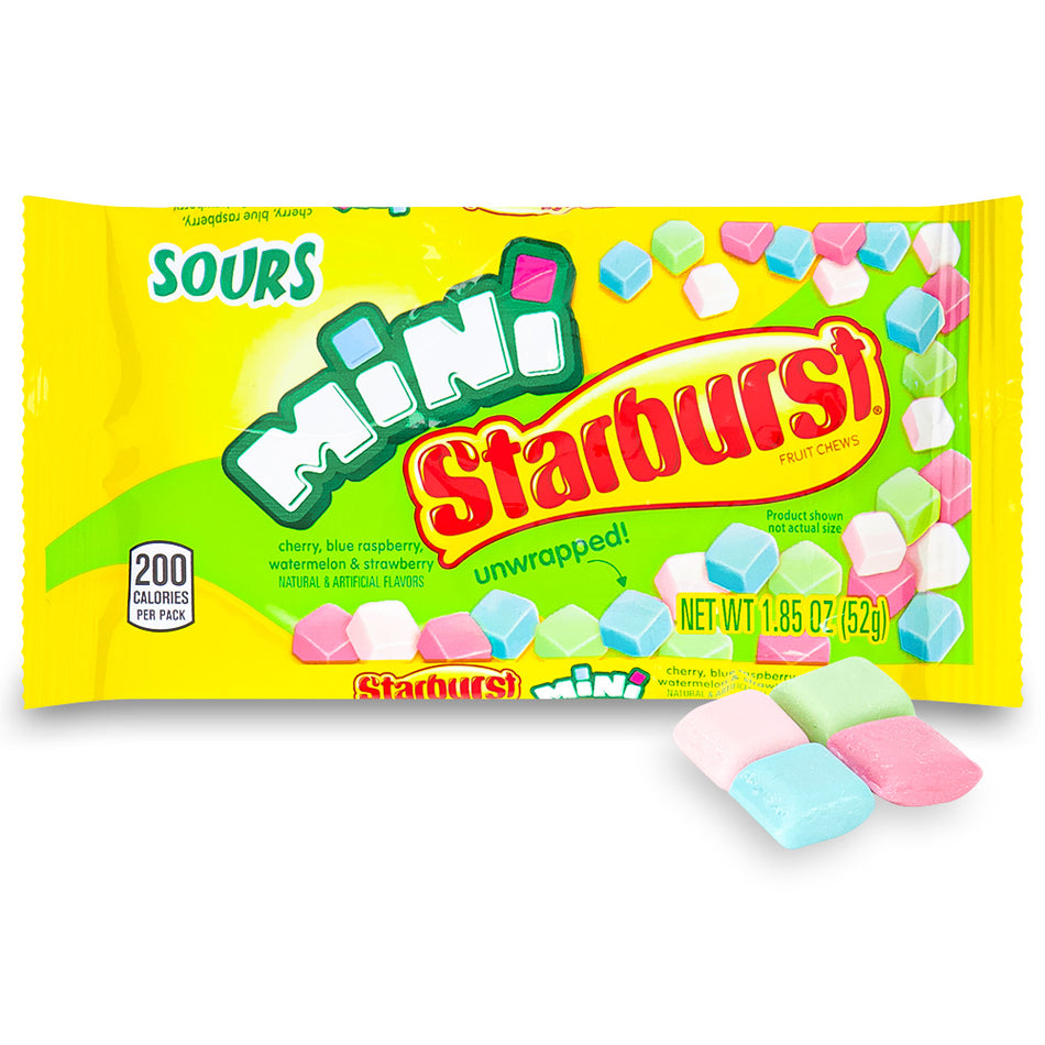 Starburst Mini Sours Candy 1.85oz - 24 Pack
