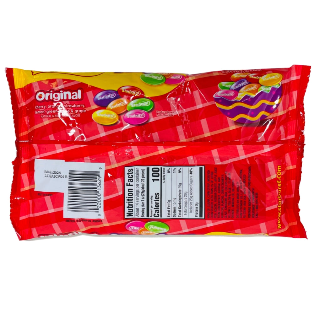 Starburst Jelly Beans Original 14 oz - 12 Pack ingredients nutrition facts