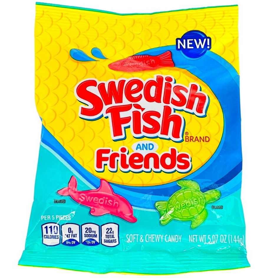 swedish fish and friends soft gummy starch candy strawberry dolphin watermelon turtle 12 pack candy wholesale iwholesalecandy.ca