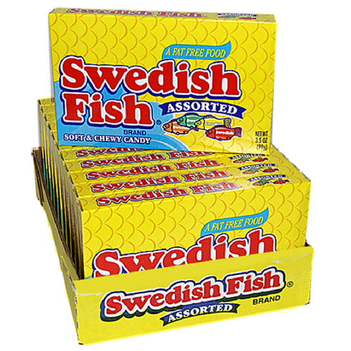Swedish Fish Assorted Candy Theater Box Retro Candy 12CT