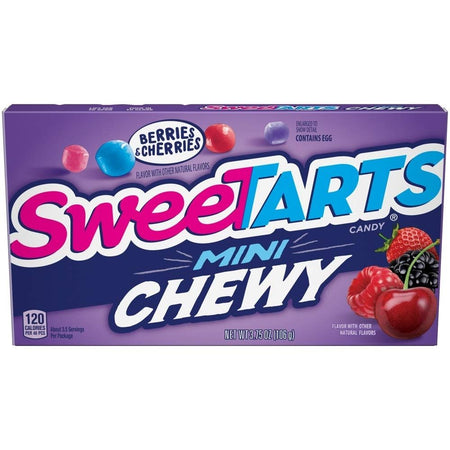 SweeTARTS Mini Chewy Berries & Cherries Theater Box 3.75 oz. - 12 CT