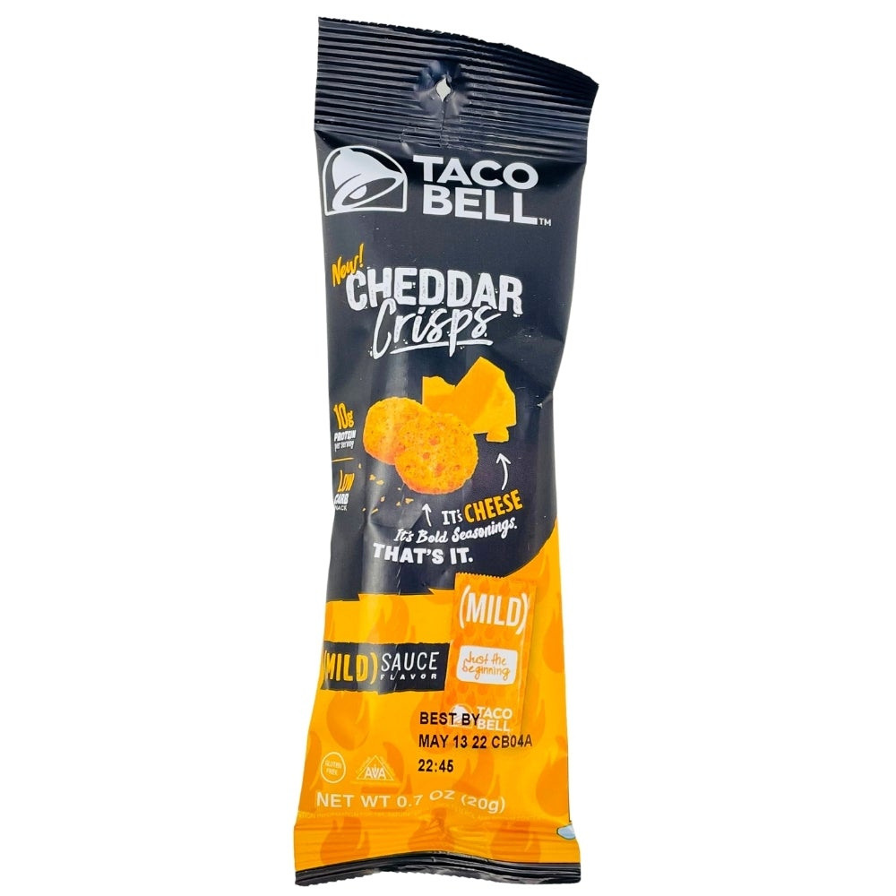 taco bell cheddar crisps snack mild sauce flavour 8 pack candy wholesale iwholesalecandy.ca
