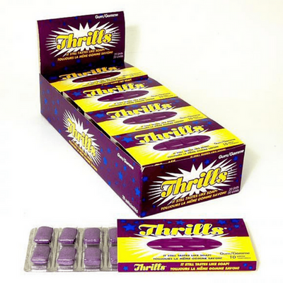 Thrills Gum - tastes like soap-Retro Candy  - Candy Only in Canada