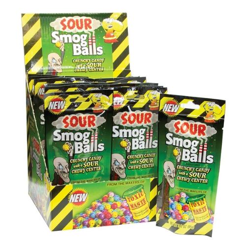 Toxic Waste Candy - Sour Smog Balls Hazardously Sour Candy