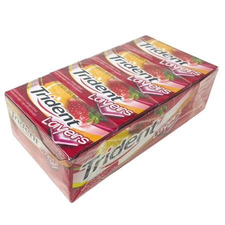Trident Layers Wild Strawberry Tangy Citrus 14 Piece Gum Singles - 12 Pack
