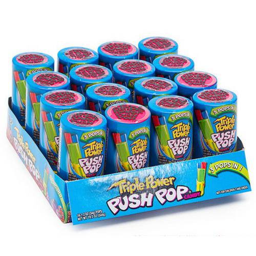 Triple Power Push Pop -16 CT Lollipops - Triple Push Pop