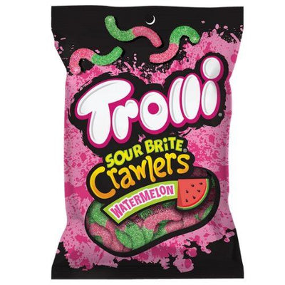 Trolli Sour Brite Crawlers Watermelon 5oz 12 Pack - Sour Gummy Worms - Trolli Candy