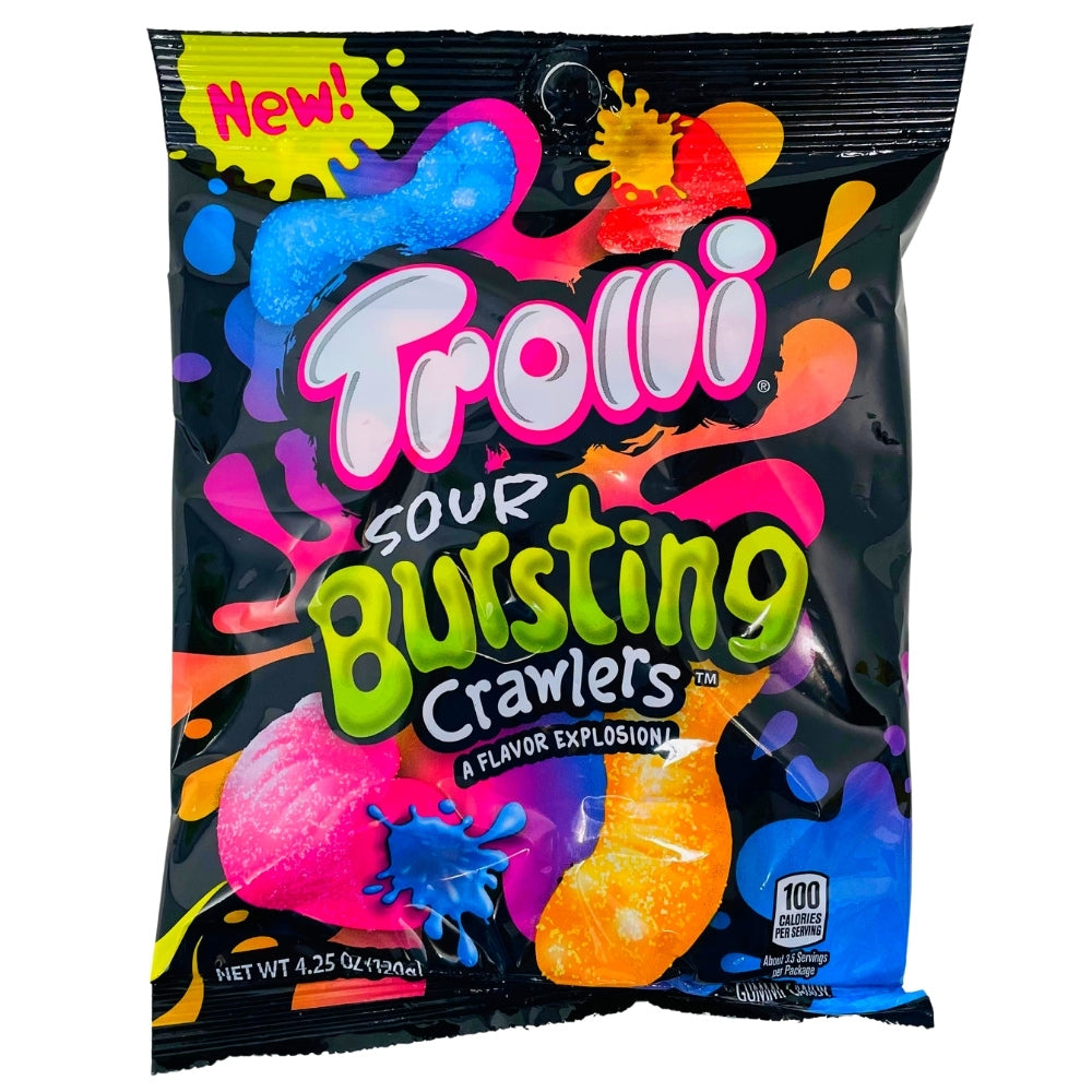 Trolli Sour Bursting Crawlers Sour Gummy  Candies4.25oz - 12 Pack