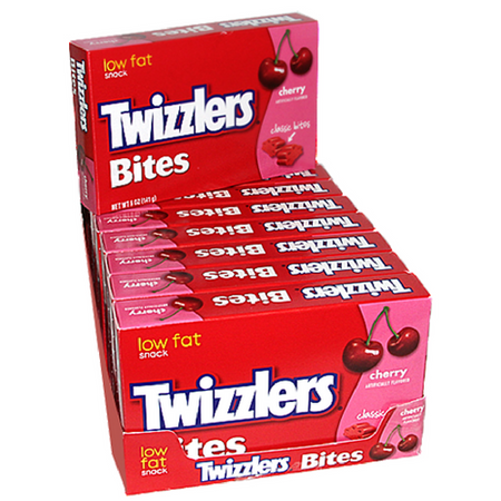 Twizzlers Bites Cherry Licorice Candy Theater Box 12CT