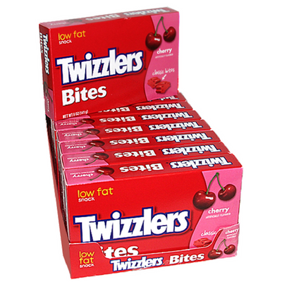 Twizzlers Bites Cherry Licorice Candy Theater Box 12CT - Twizzlers - Twizzlers Candy