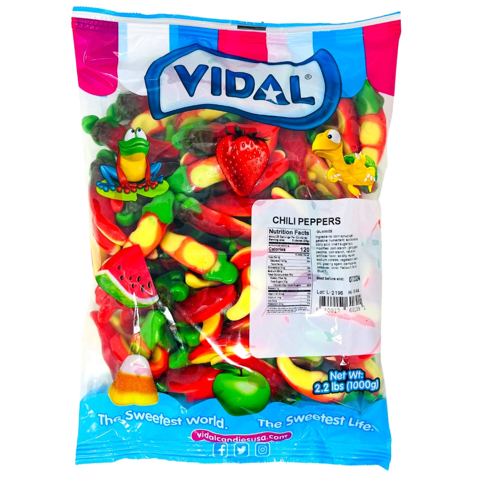 Vidal Chili Peppers Filled Gummies 1kg - 1 Bag