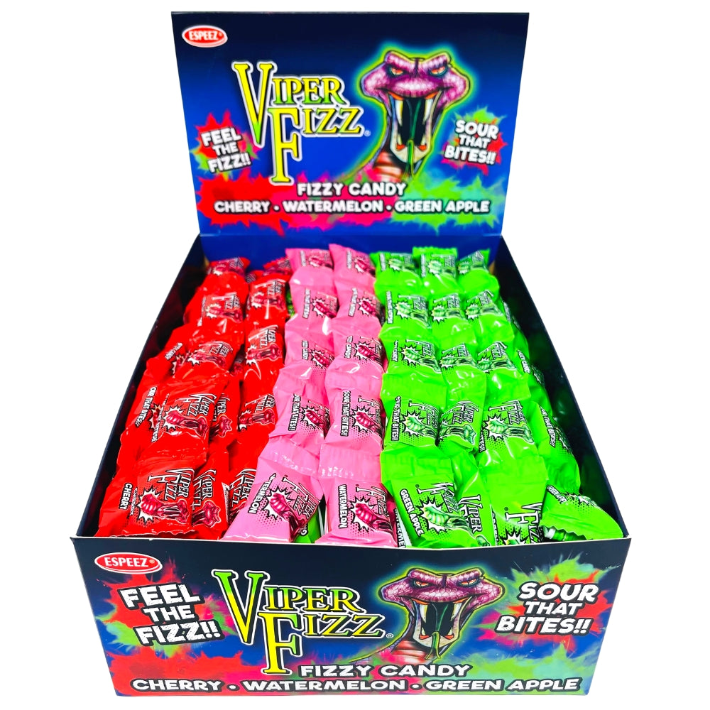 Viper Fizz Sour Candy - 48 Pack display box - Fizz Candy