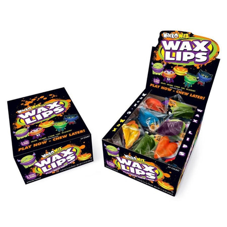 Wack-o-Wax 5 Colour Wax Lips Candy 24 Pack iWholesaleCandy.ca