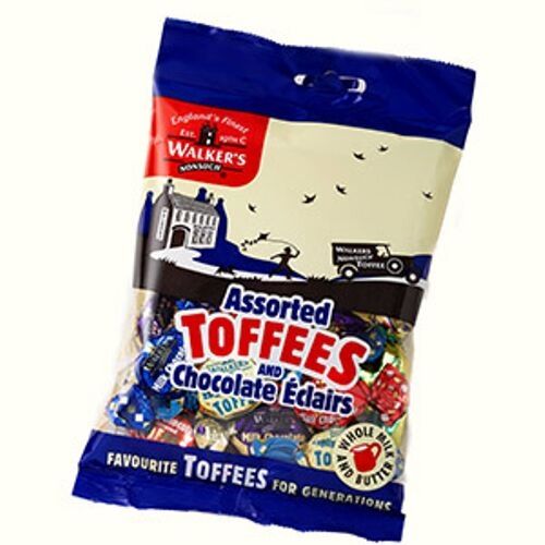 Walker's Nonsuch Assorted Toffees & Chocolate Eclairs Bags British Candy