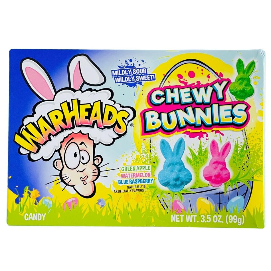 Warheads Easter Chewy Bunnies Theatre Box 3.5oz - 12 Pack