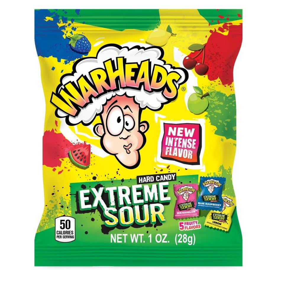 Warheads Extreme Sour Hard Candy Assorted 1oz - 12 Pack