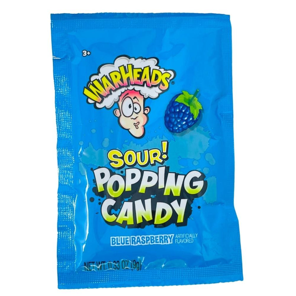 Warheads Popping Candy Sour Blue Raspberry 0.33oz - 20 Pack