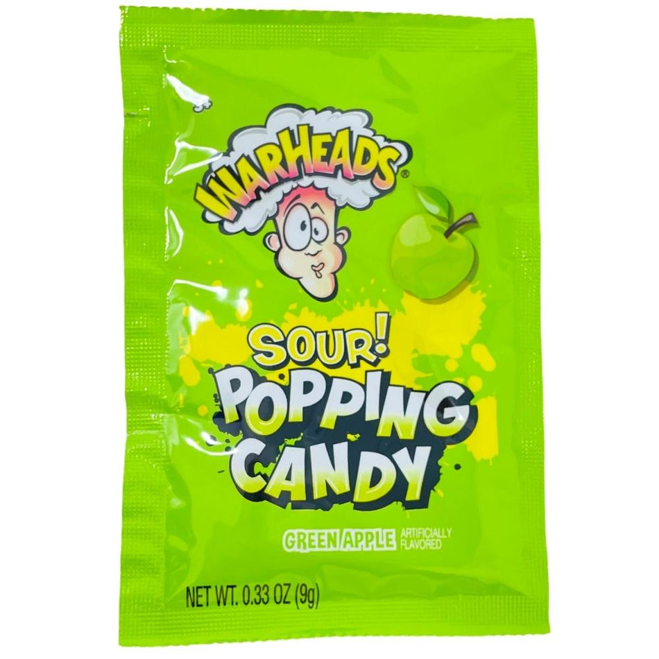 Warheads Popping Candy Sour Green Apple 0.33oz - 20 Pack