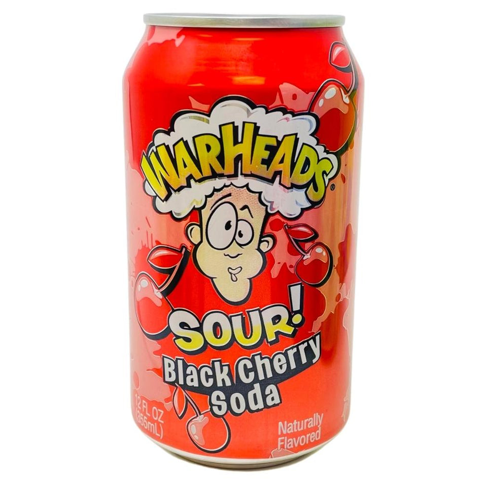 Warheads Sour Black Cherry Soda 355mL - 12 Pack