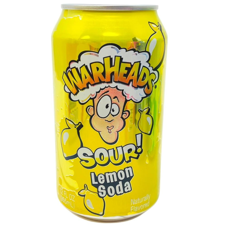 Warheads Sour Lemon Soda 355mL - 12 Pack