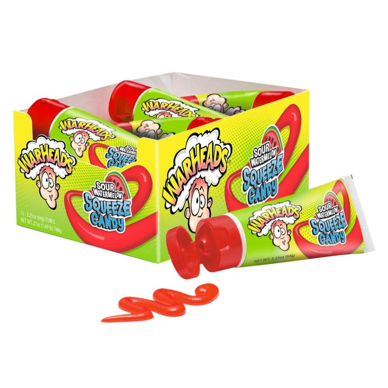 Warheads Squeeze Candy Sour Watermelon 2.25oz - 12 Pack