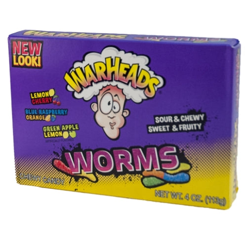 WarHeads Worms Chewy Candy Theater Box-4 oz.-Wholesale Candy Toronto