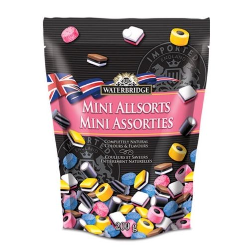 Waterbridge English Liquorice Mini Allsorts - British Candy -Licorice Allsorts
